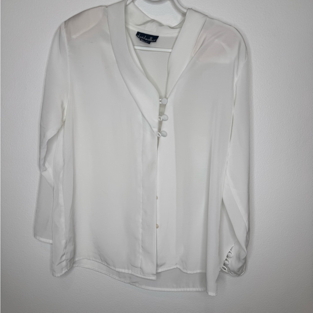 Chic White Button-Up Blouse